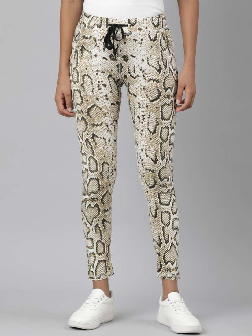 Buy SHOWOFF Women Slim Fit Mid Rise Animal Printed Track Pant Track Pants for Women 25913434 Myntra