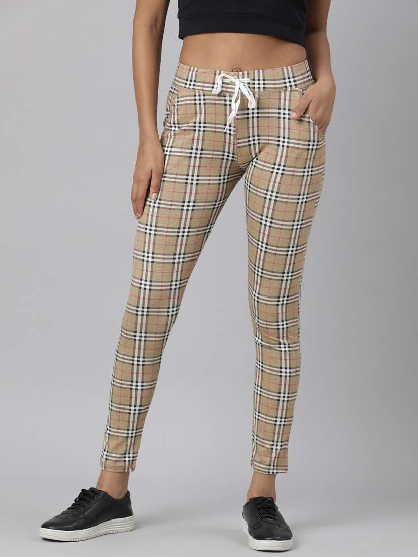 Checkered track pants womens outlet