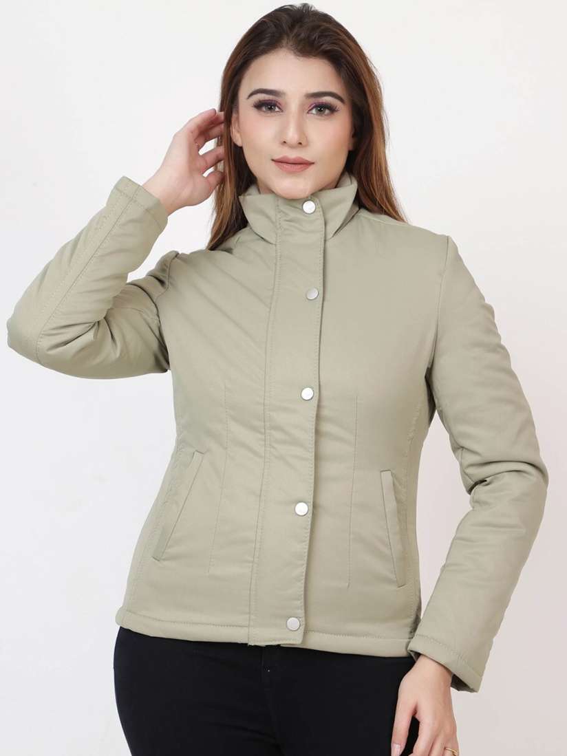 Buy Spirit Lightweight Stand Collar Bomber Jacket Jackets for Women 25919306 Myntra