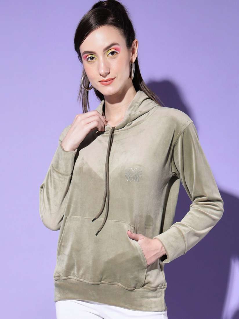 Velvet sweatshirt womens online