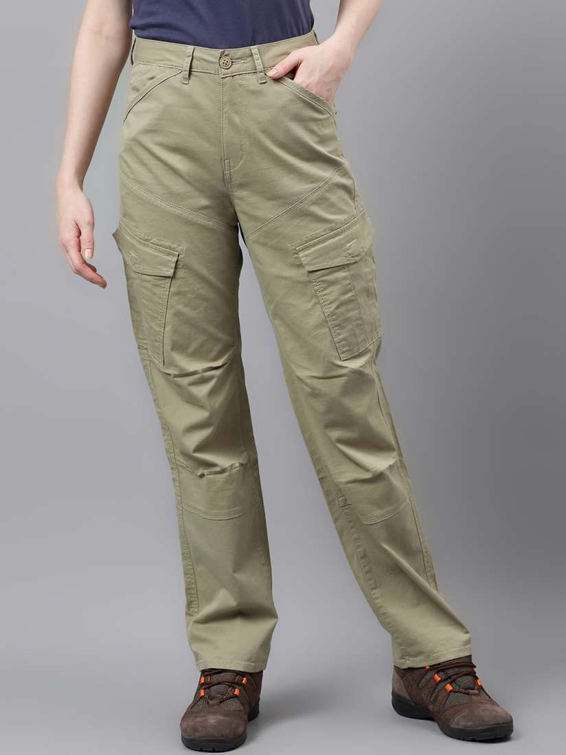 Buy Woodland Women Mid Rise Cargos Trousers for Women 25934524 Myntra