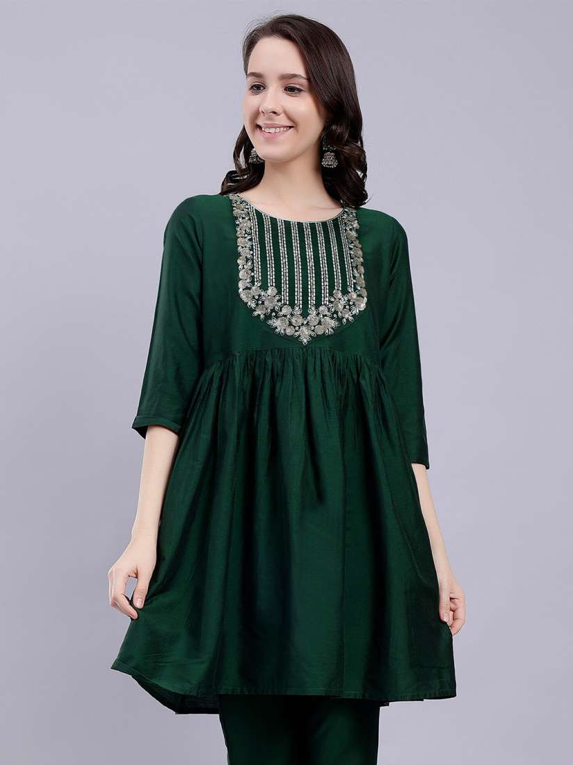Buy soan Floral Embroidered A Line Kurti Kurtis for Women 25936546 Myntra