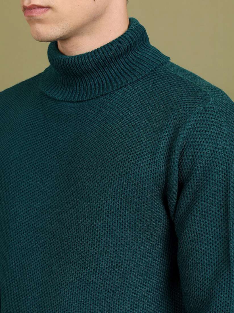 hunter green turtleneck sweater