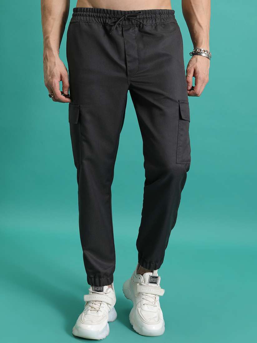 Buy HIGHLANDER Men Regular Fit Plain Cargo Style Jogger Trousers Trousers for Men 25940246 Myntra