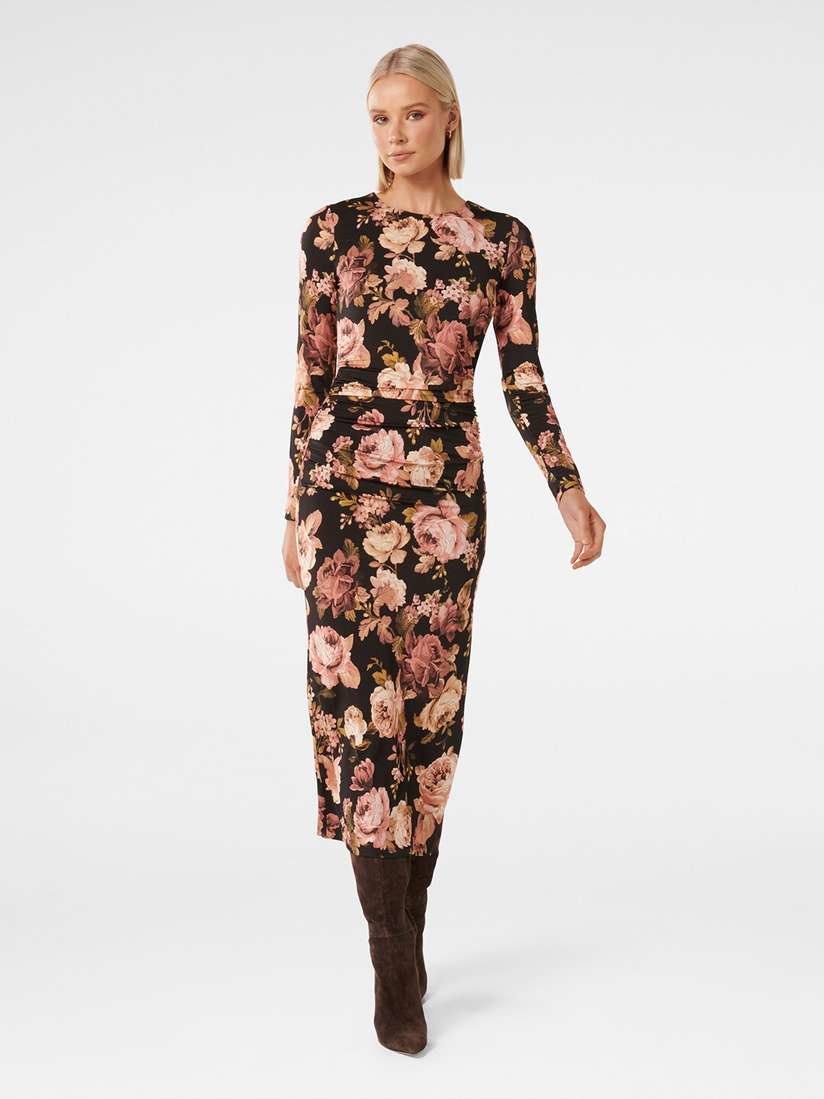 elegantly inclined cream and coral floral print wrap maxi dress Red Vacation State allowing the striking print Azazie Bedford Folded Line Color:Blue Folding Line colour_group-Neutral