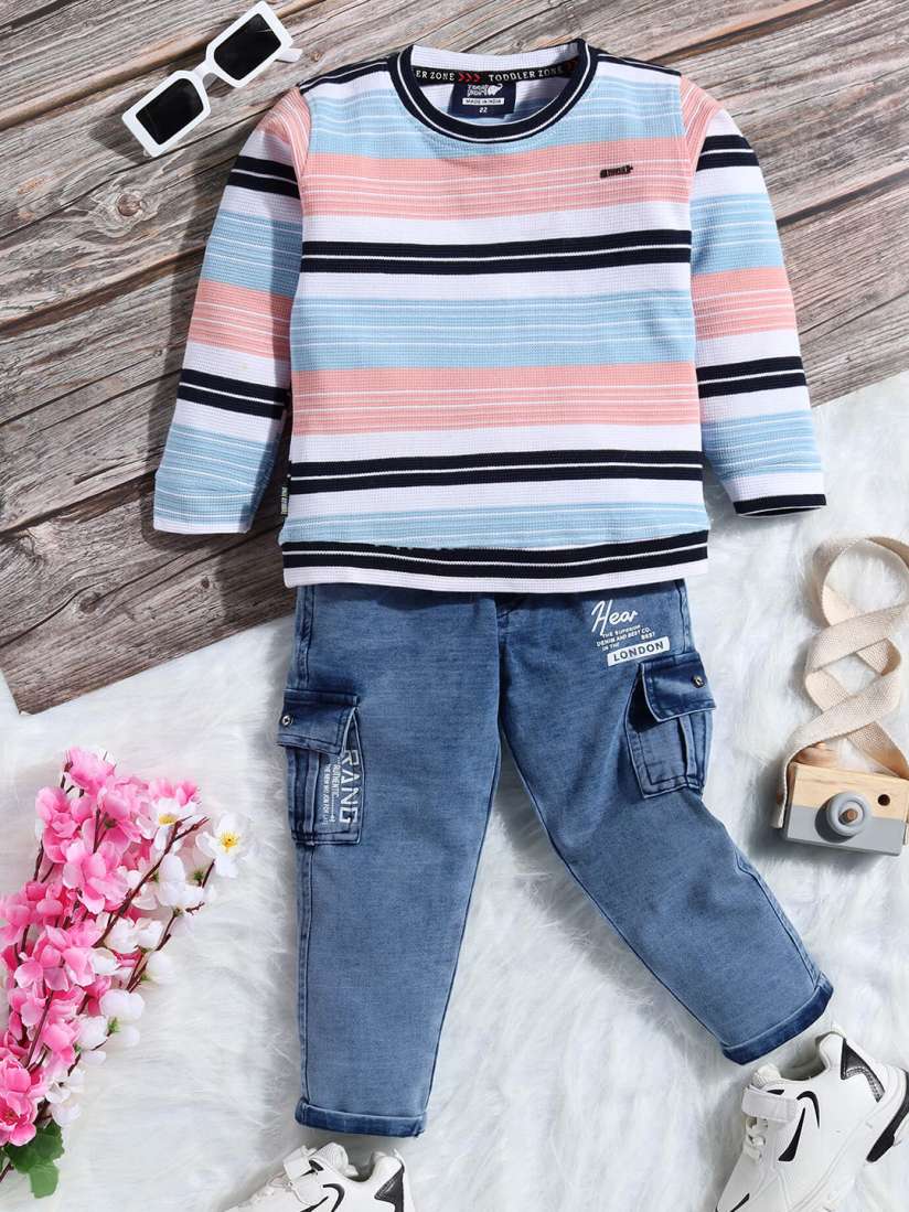 Buy Toonyport Boys Striped Sweater With Jeans Clothing Set for Boys 25950730 Myntra