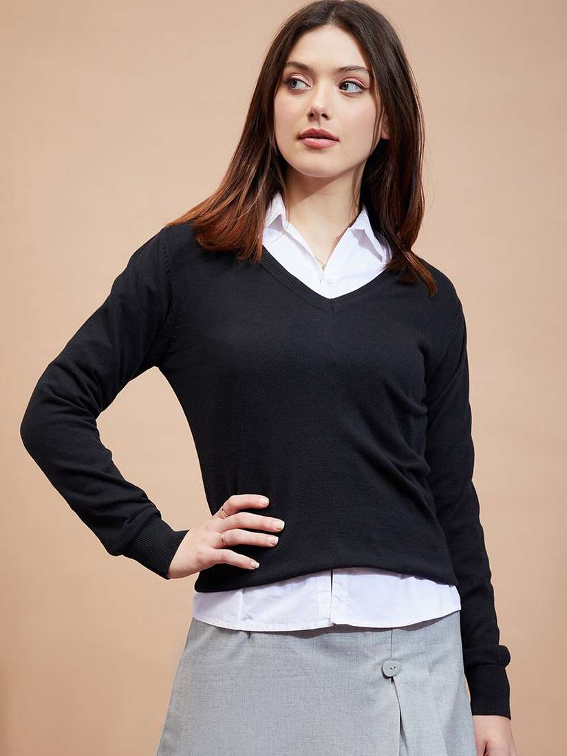 pullover sweater long sleeve women&#039;s cotton sweaters