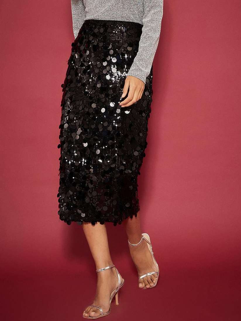 Buy DOROTHY PERKINS Disc Sequin Midi Skirt Skirts for Women 25964148 Myntra