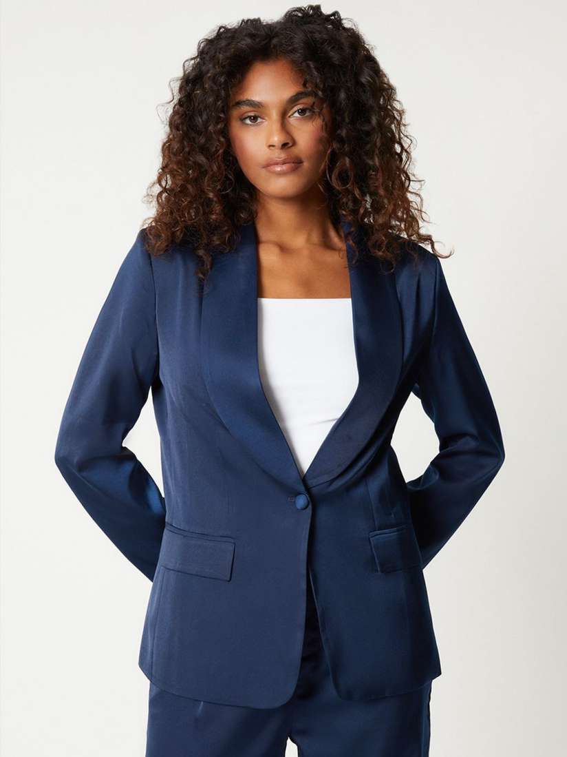 Satin womens blazer on sale