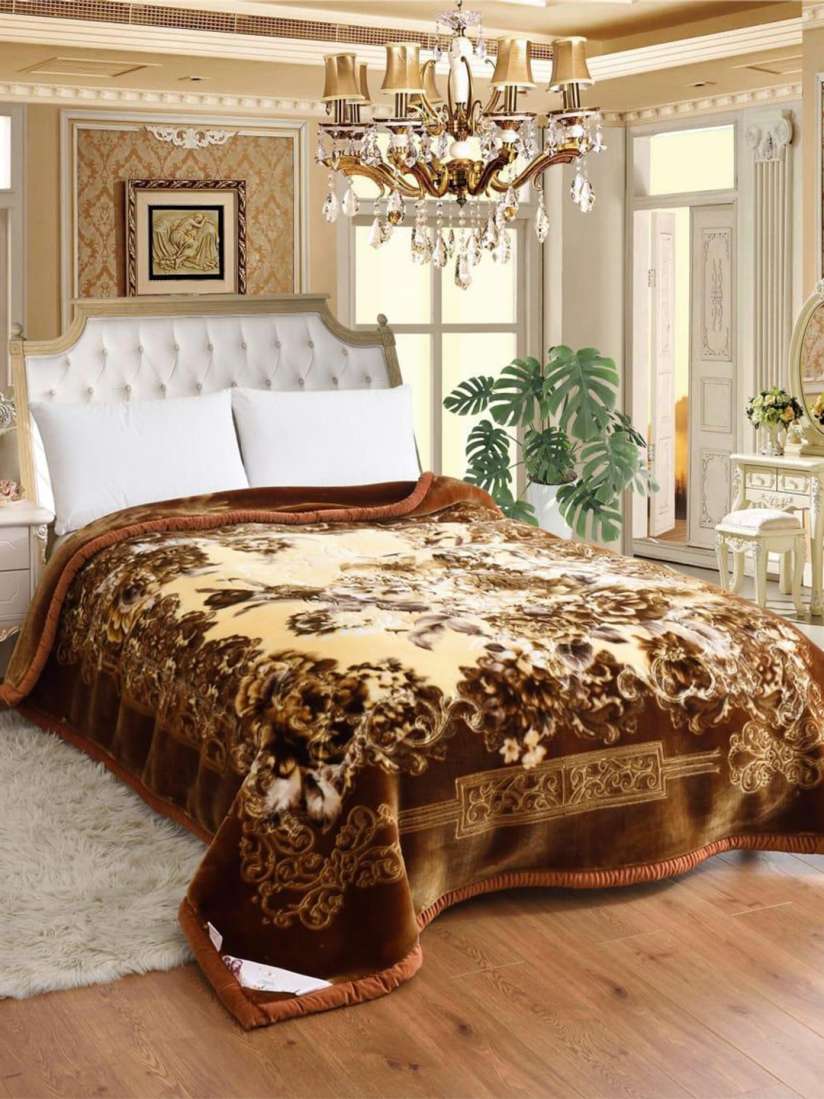 Buy Signature Signature Club Collection Brown Floral Heavy Winter Double Bed Blanket Blankets Quilts and Dohars for Unisex 25966912 Myntra
