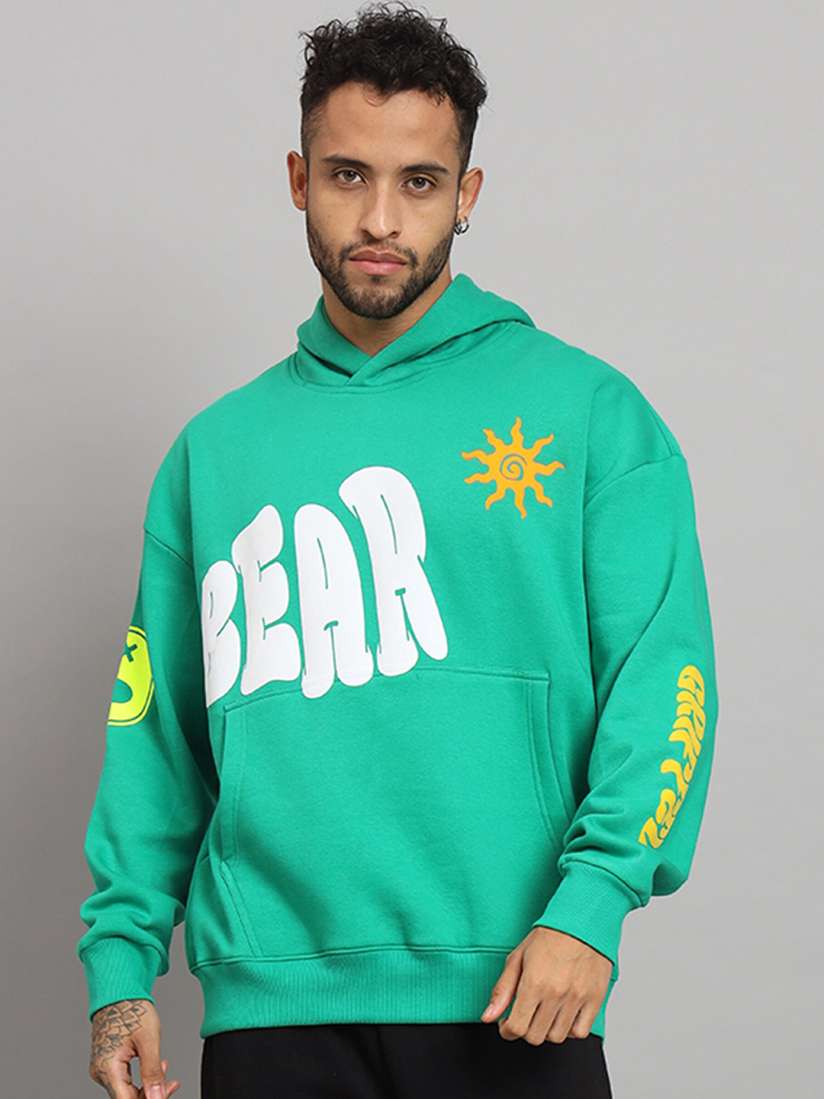 Buy GRIFFEL Printed Fleece Hooded Pullover Sweatshirt Sweatshirts for Men 25968462 Myntra