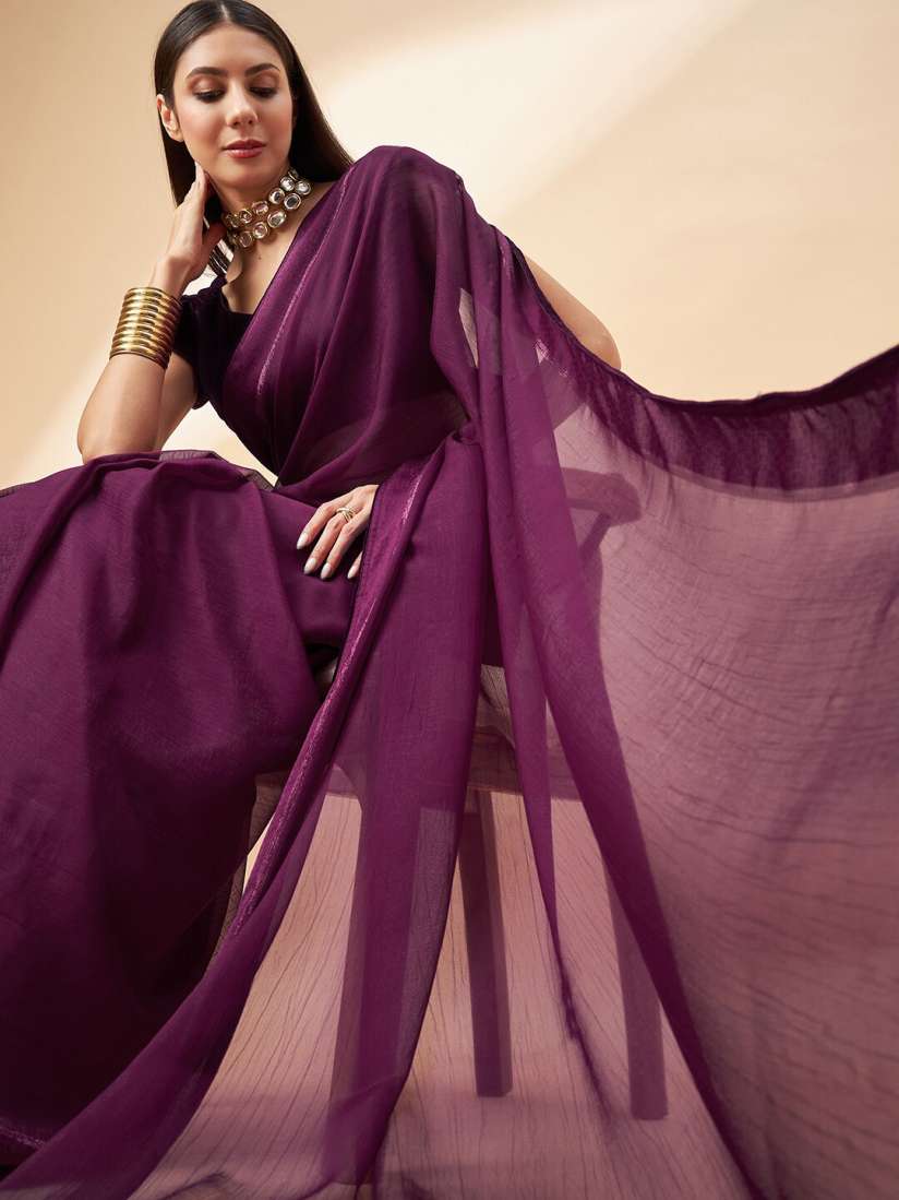 Buy all about you Pure Chiffon Saree Sarees for Women 25968520 Myntra