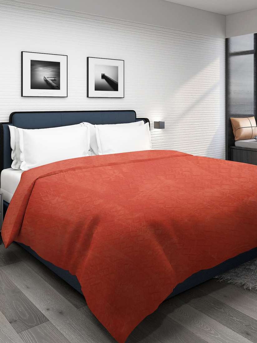 Buy DHROHAR Rust Fur Geometric Mild Winter 300 GSM Double Bed Blanket Blankets Quilts and Dohars for Unisex 25968558 Myntra