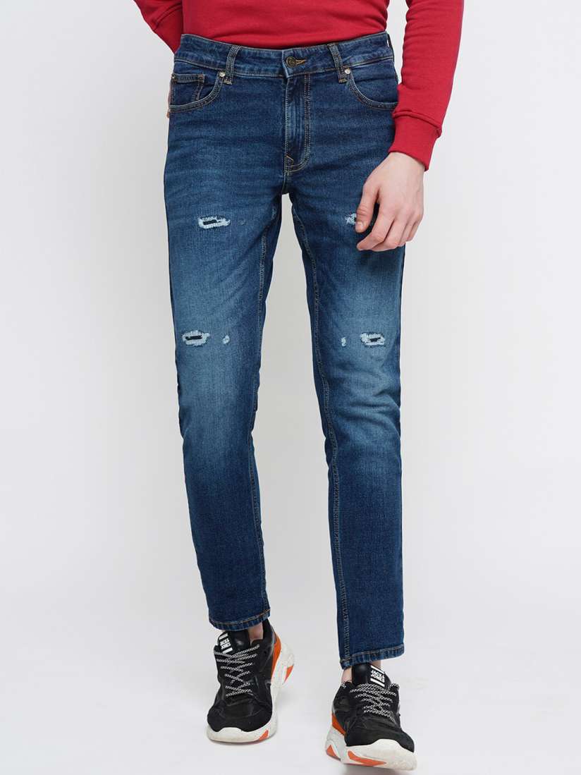 Buy Jack Jones Men Slim Fit Mid Rise Mildly Distressed Light Fade Stretchable Jeans Jeans for Men 25972954 Myntra