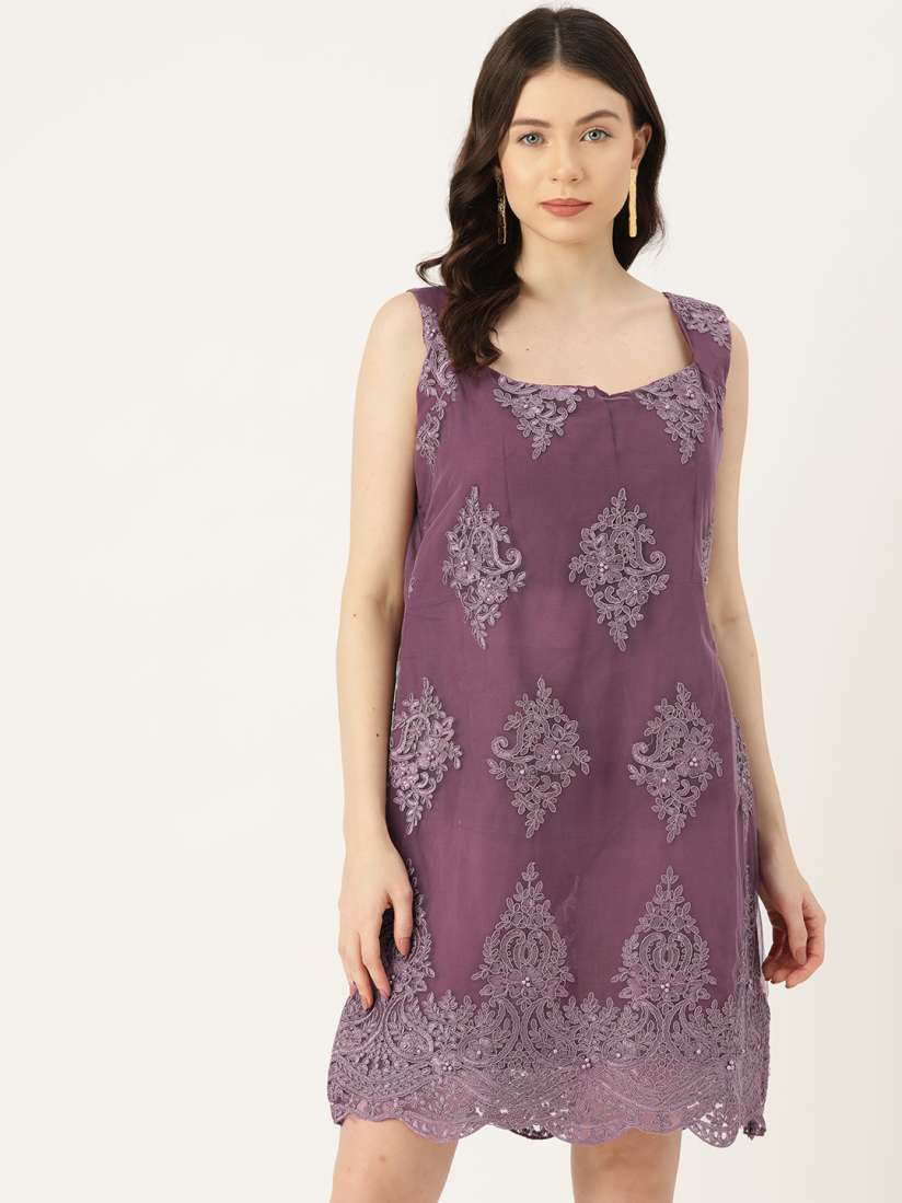 Floral embroidered bodycon dress online