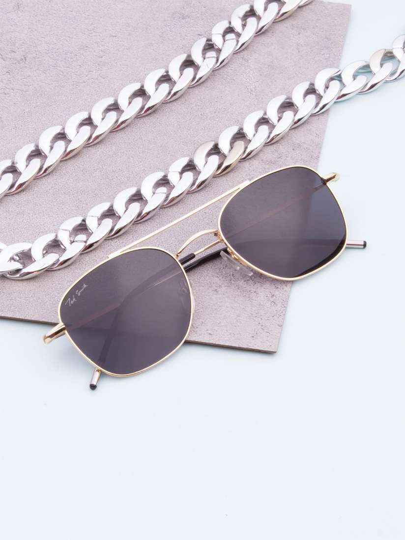 Buy Ted Smith Unisex Aviator Sunglasses With Polarised Lens