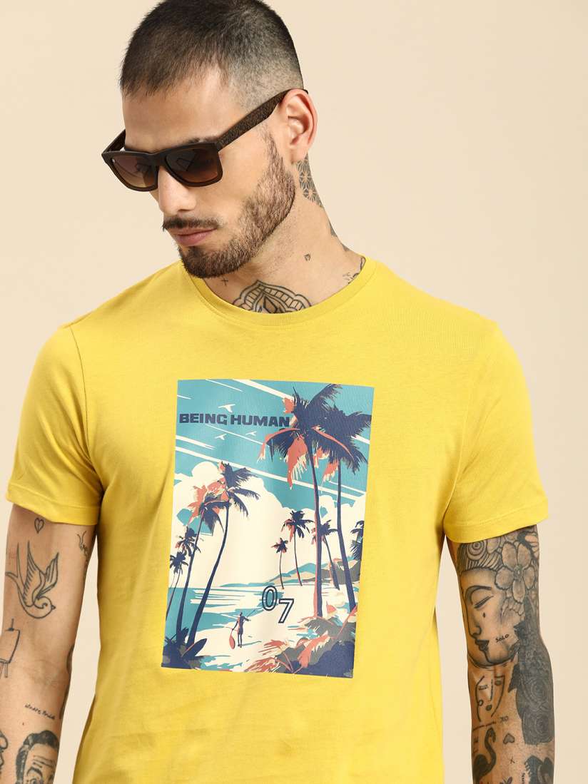 Buy Being Human Graphic Printed Pure Cotton T shirt Tshirts for Men 25982708 Myntra