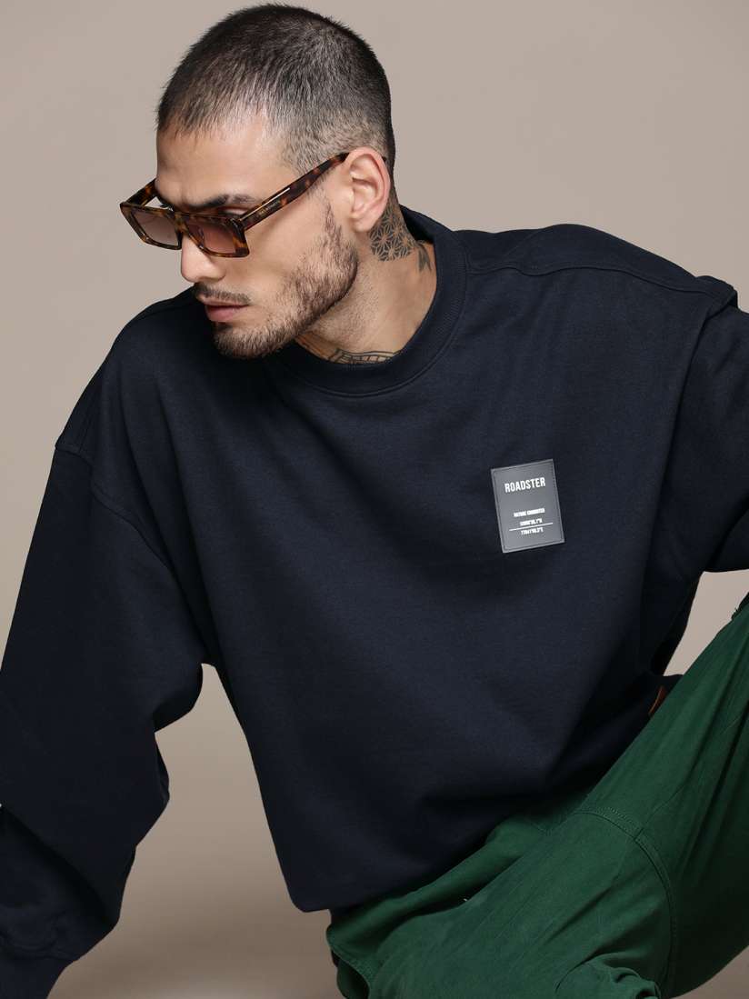 Buy Roadster Men Sweatshirt with Applique Detail Sweatshirts for Men 25988164 Myntra