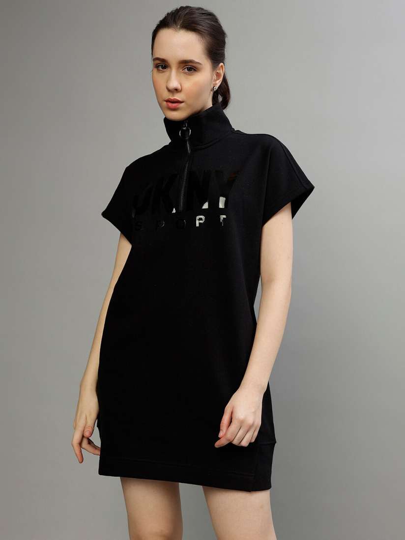 Buy DKNY High Neck Half Sleeves Jumper Dress Dresses for Women 25991950 Myntra