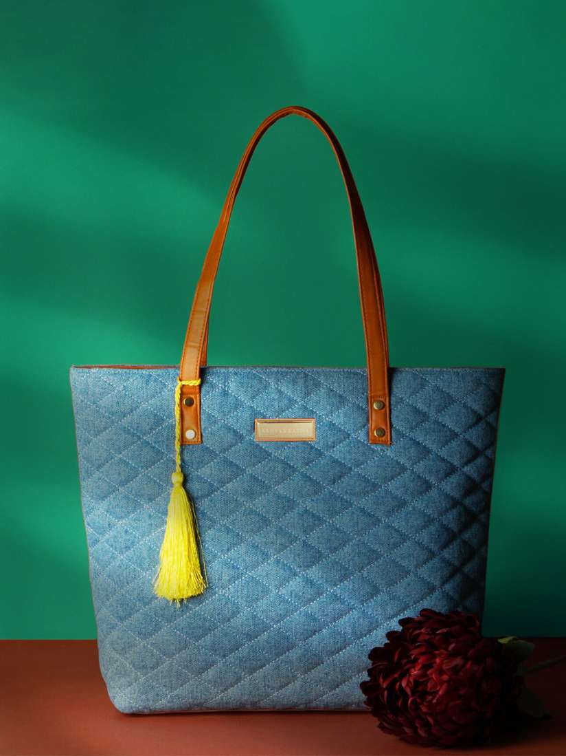 Buy Kanvas Katha Women Textured Denim Laptop Bag Up to 13 inch Laptop Bag for Women 25993682 Myntra