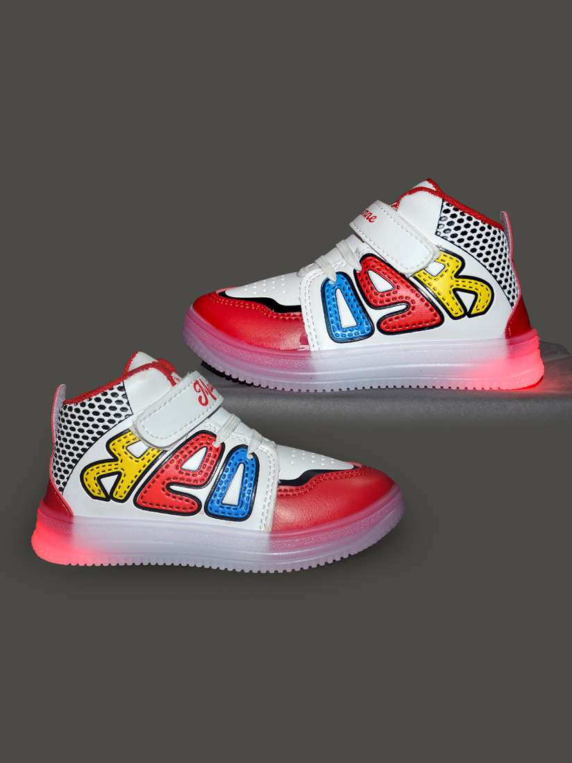 Buy BAESD Kids Mid Top Printed Sneakers With LED Lights Casual Shoes for Unisex Kids 25994052 Myntra