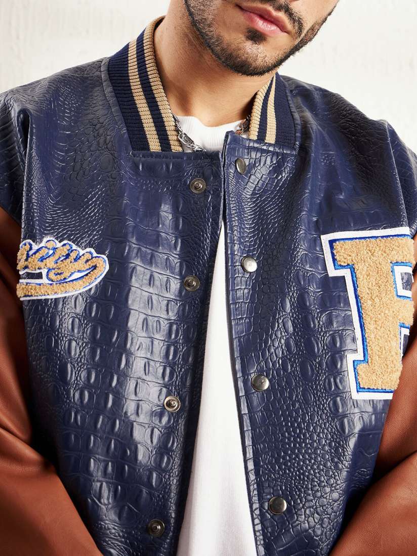 Buy FUGAZEE Typography Printed Stand Collar Varsity Jacket Jackets for Men 25996964 Myntra