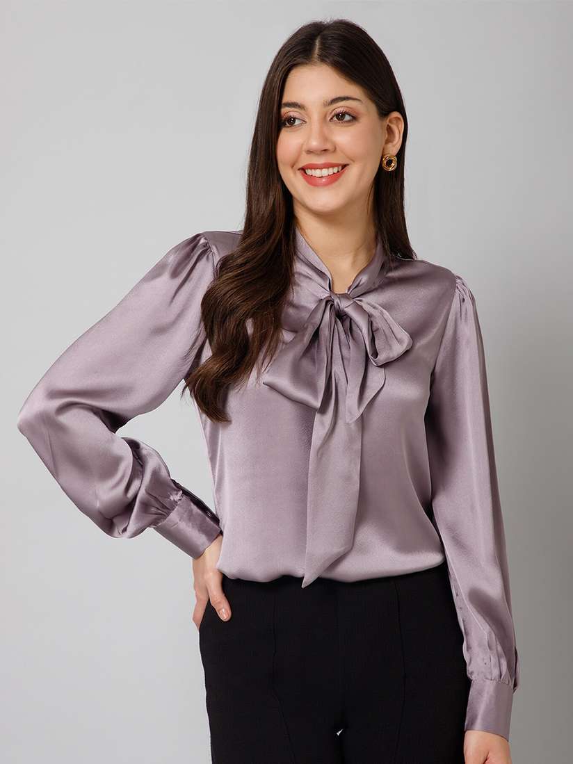 satin top blouse