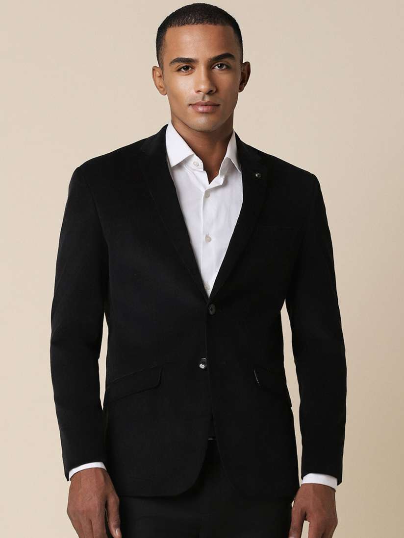 Buy Allen Solly Textured Notched Lapel Long Sleeves Single Breasted Slim Fit Formal Blazers Blazers for Men 26001026 Myntra