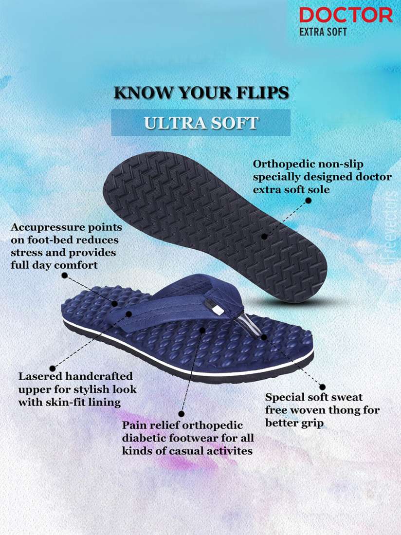 Buy DOCTOR EXTRA SOFT Women Self Design Orthopedic Non Slip Acupressure Thong Flip Flops Flip Flops for Women 26002634 Myntra