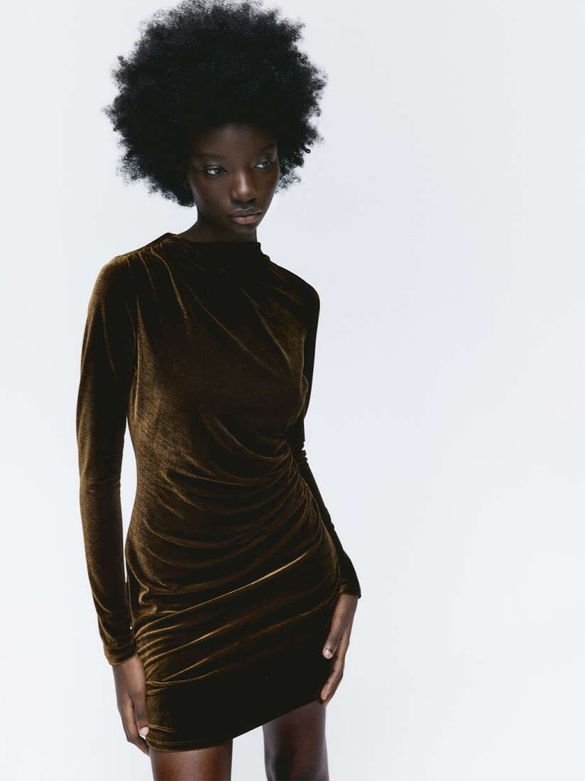 Gathered jersey dress store