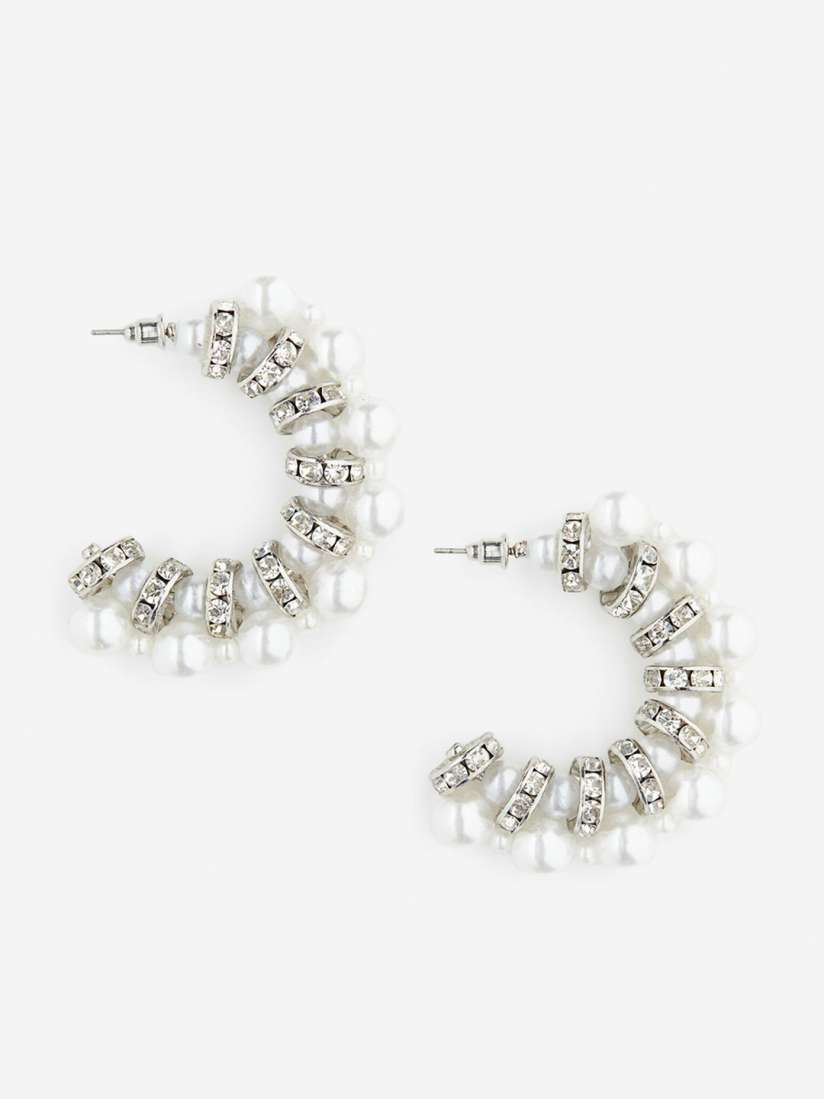 Buy H M Beaded Hoop Earrings Earrings for Women 26004282 Myntra