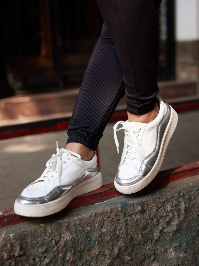 Buy CAI Women Metallic Wave Low Top Sneakers Casual Shoes for Women 26006690 Myntra