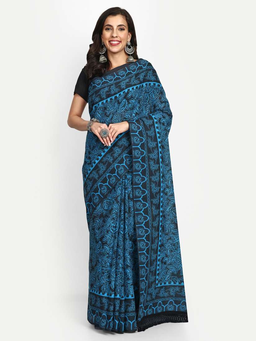 Buy BUTA BUTI Floral Printed Pure Cotton Saree Sarees for Women 26007258 Myntra