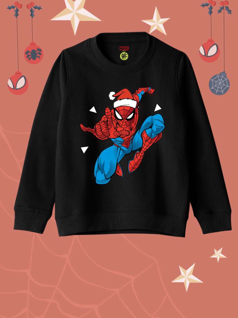 Buy YK Marvel Boys Spiderman Printed Pullover Sweatshirt Sweatshirts for Boys 26008292 Myntra