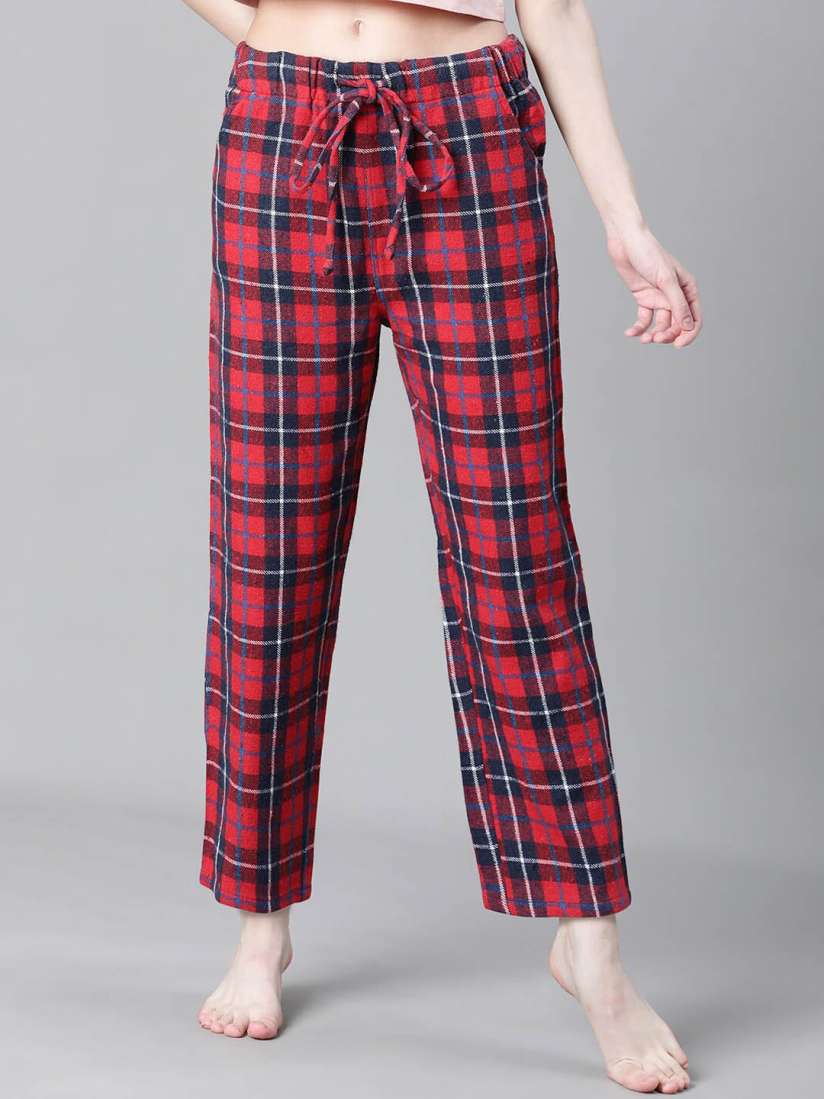 Buy Oxolloxo Checked Cotton Lounge Pants Lounge Pants for Women 26013546 Myntra