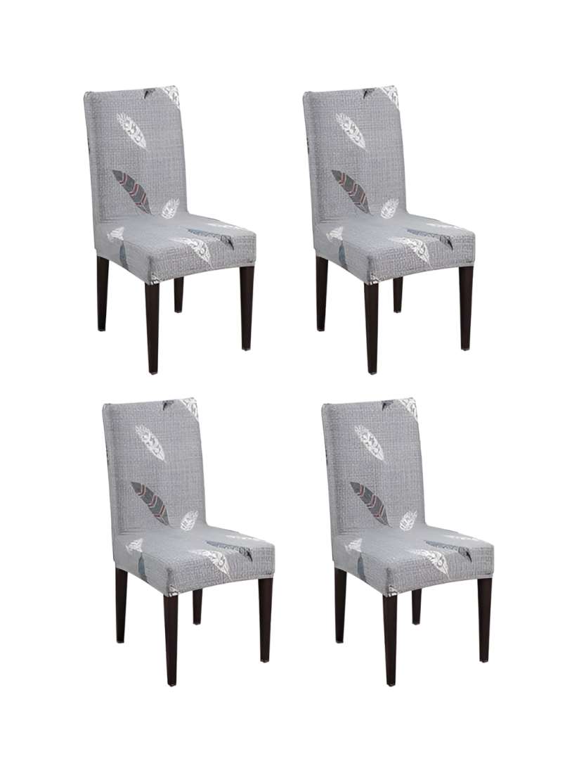 Buy TONY STARK Grey White 4 Pieces Printed Comfortable Chair Covers Chair Cover for Unisex 26015036 Myntra
