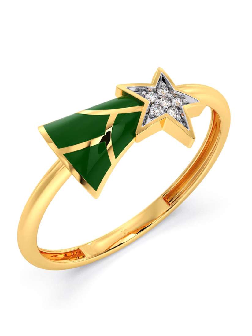 Buy CANDERE A KALYAN JEWELLERS COMPANY 18KT Gold Diamond Ring 0.58gm Ring Diamond for Women 26020612 Myntra