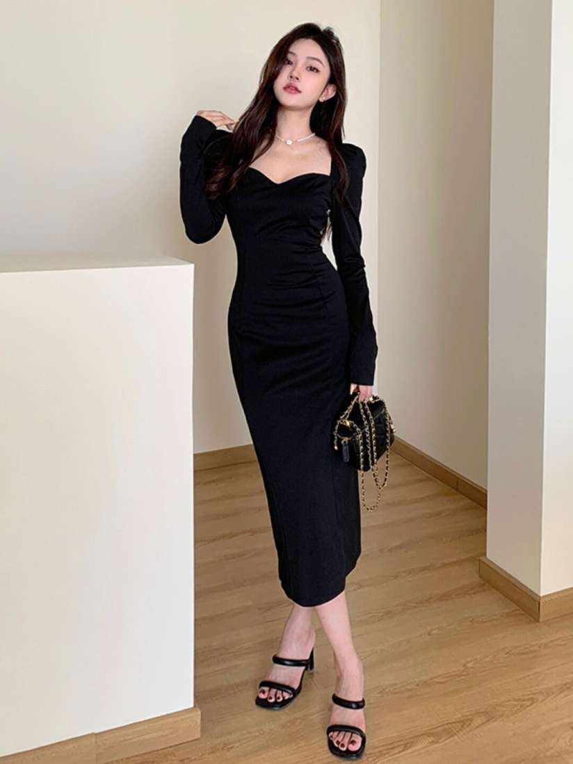 Sweetheart neckline bodycon dress deals