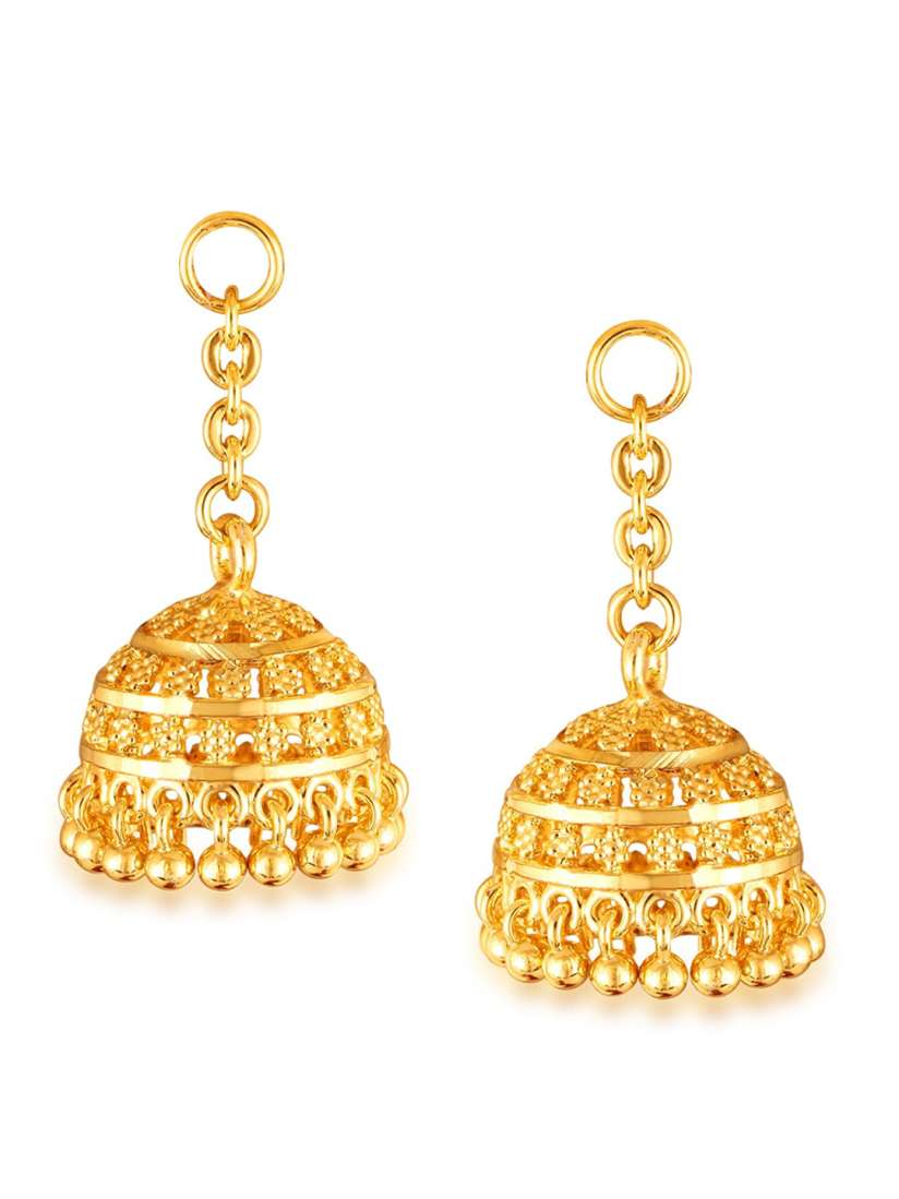 Buy Vighnaharta Gold Plated Dome Shaped Removable Jhumka Earrings for Women 26024468 Myntra