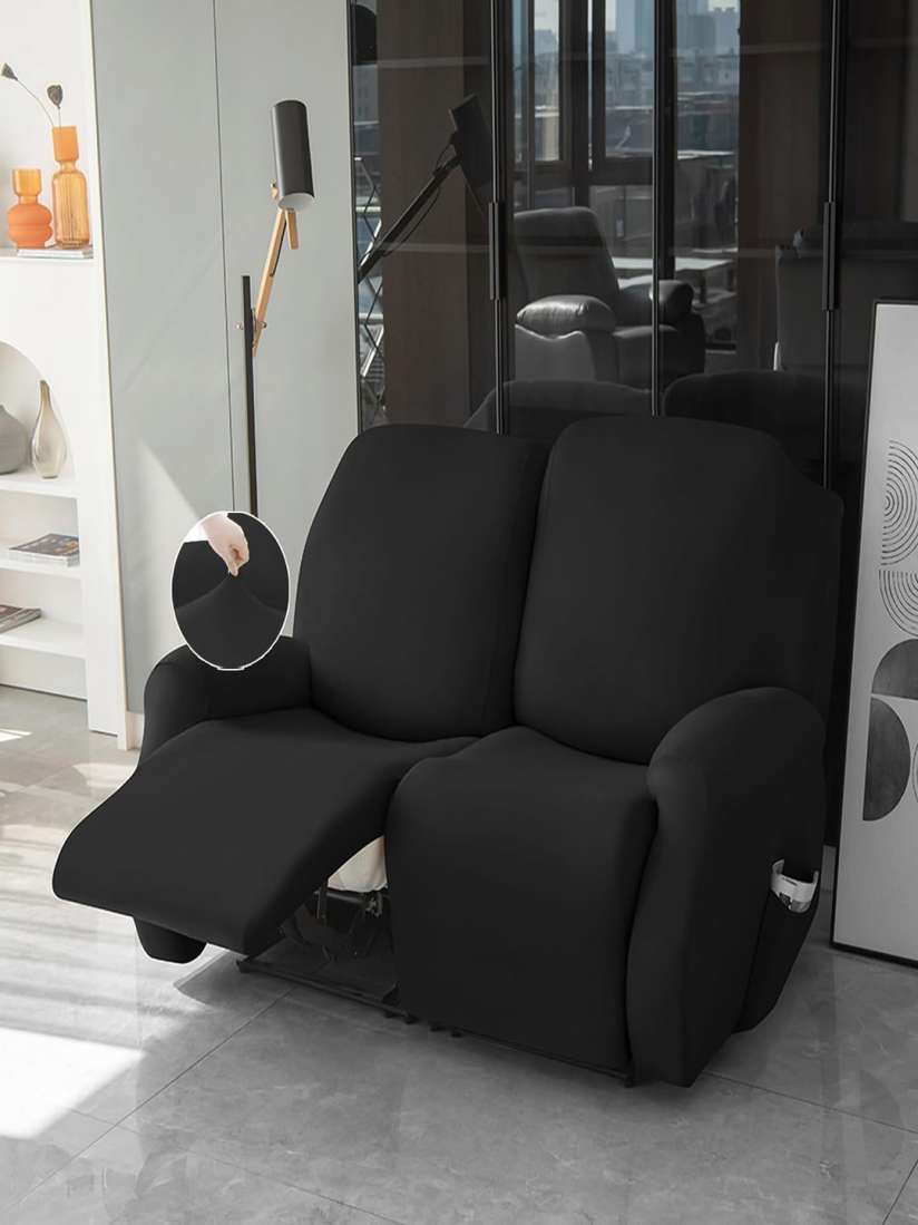 Buy HOKIPO Black Stretchable 2 seater Recliner Sofa Cover Sofa Covers for Unisex 26026224 Myntra