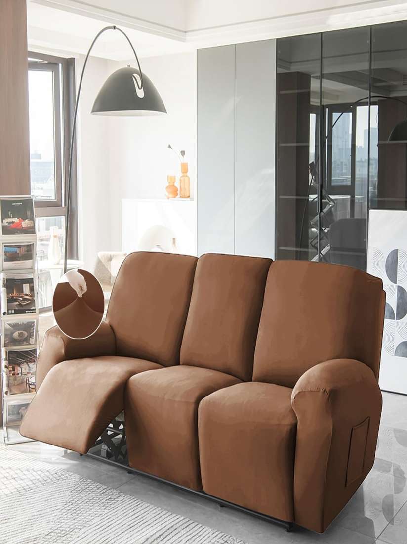 Buy HOKIPO Brown 140 GSM Stretchable 3 Seater Recliner Sofa Cover Sofa Covers for Unisex 26026282 Myntra