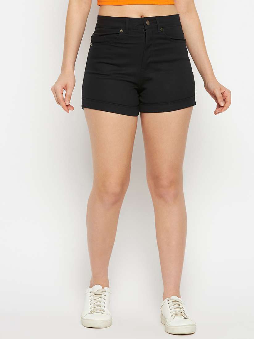Buy Hypernation Women Slim Fit Denim Shorts Shorts for Women 26036586 Myntra