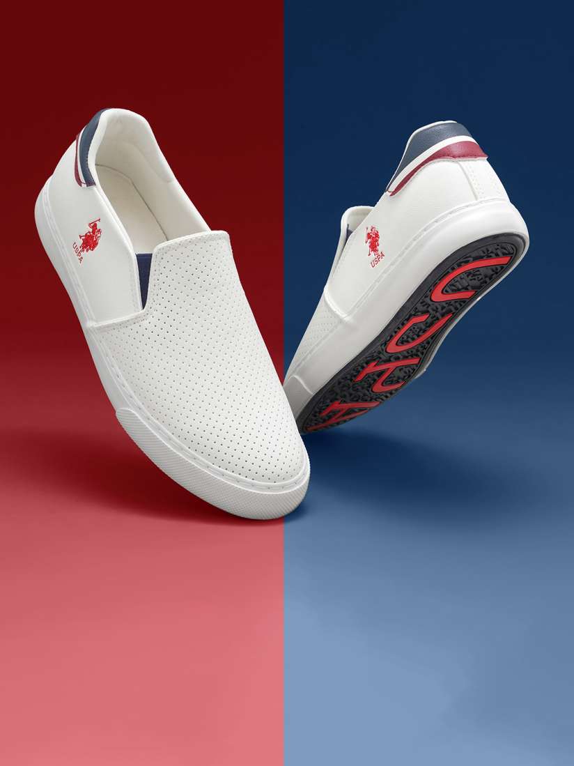Buy U.S. Polo Assn. Men CAMPBELL Perforated Slip On Sneakers Casual Shoes for Men 26045252 Myntra