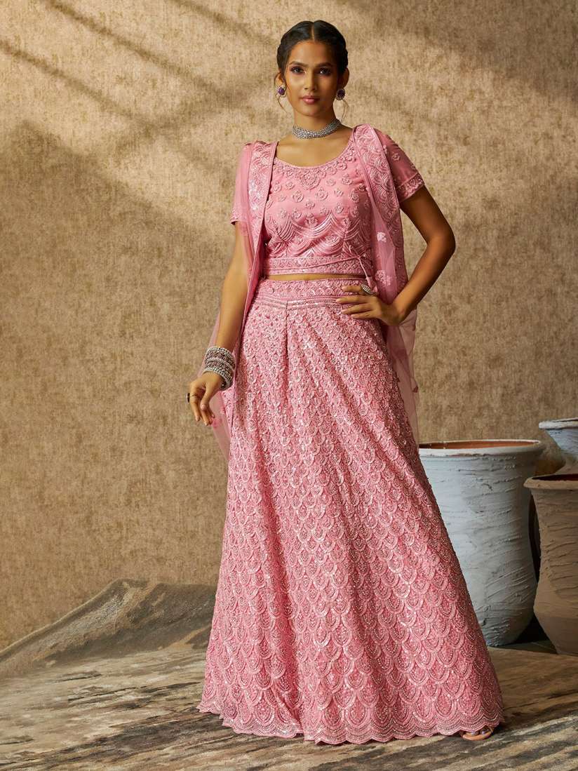 Buy Soch Embellished Sequinned Detail Unstitched Lehenga Blouse Dupatta With Belt Lehenga Choli for Women 26047346 Myntra