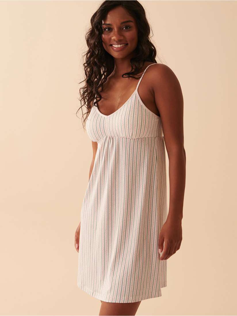 Striped nightdress cheap
