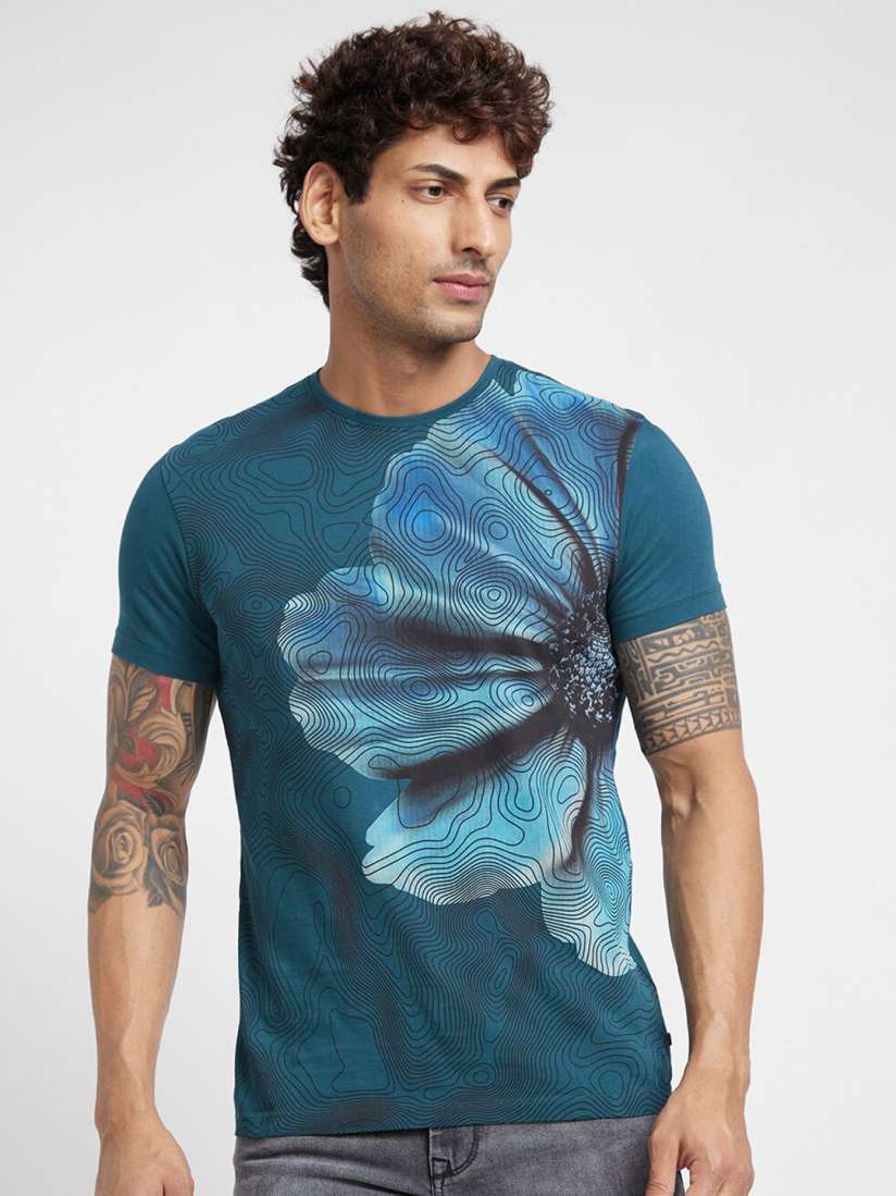 Buy Being Human Floral Printed Cotton T shirt Tshirts for Men 26050636 Myntra