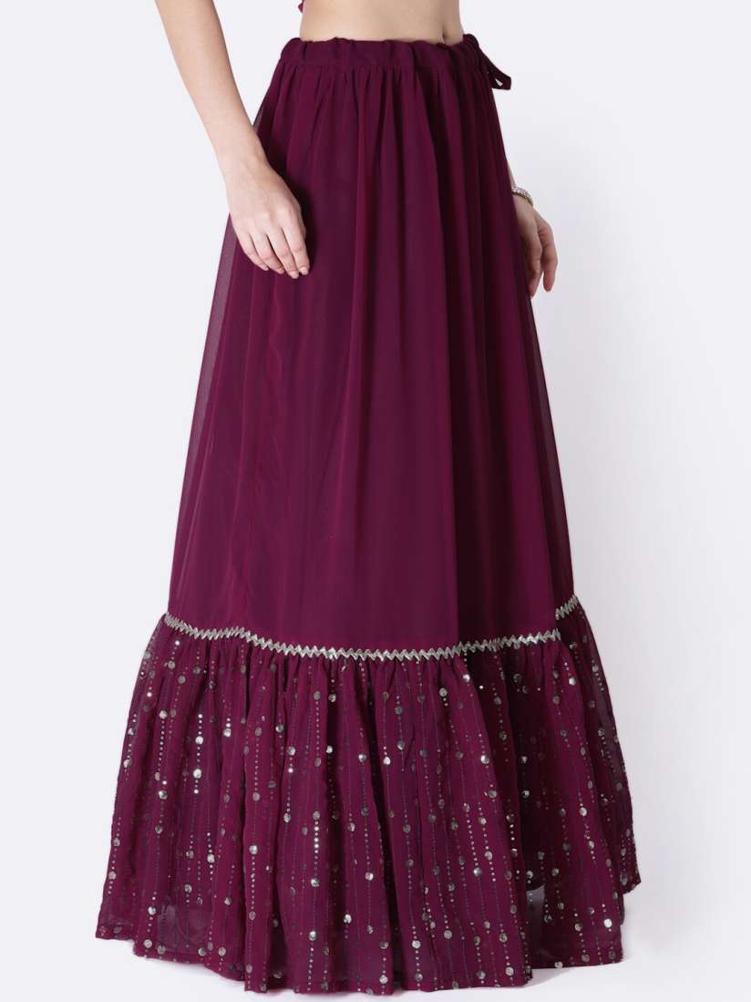 Buy studio rasa Embellished Detailed Flared Maxi Ethnic Skirt With Can Can Skirts for Women 26052458 Myntra