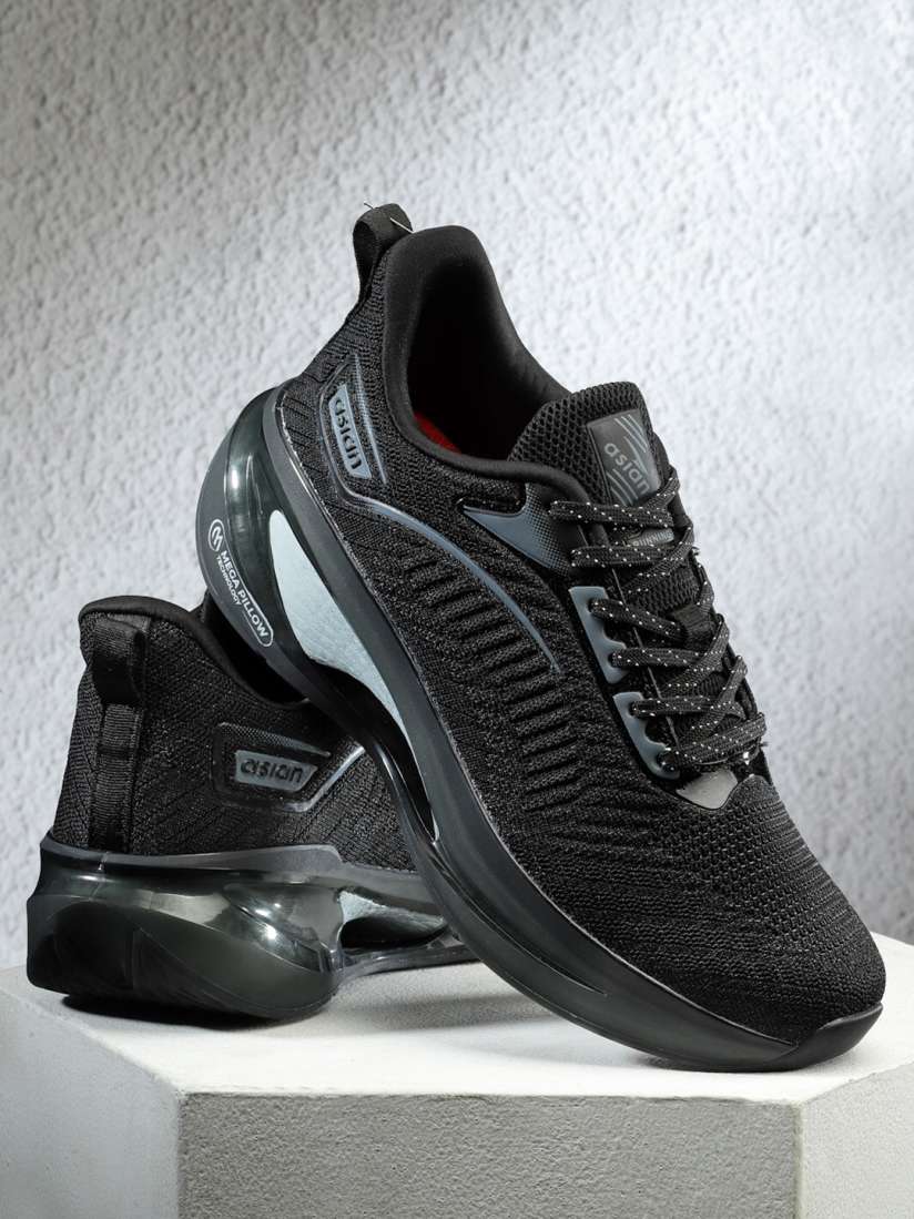 Asian black sports shoes discount