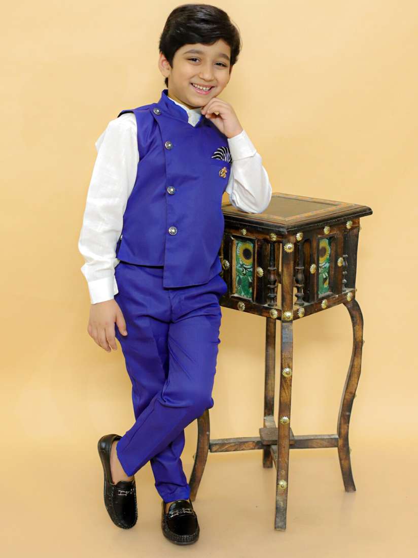 Buy BAESD Boys Single Breasted Cotton 3 Piece Suit Suits for Boys 26058190 Myntra
