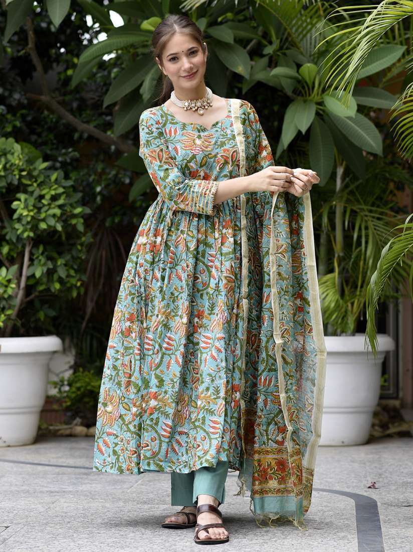 Myntra cotton anarkali suits clearance